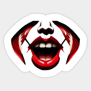 Mouth open Sticker